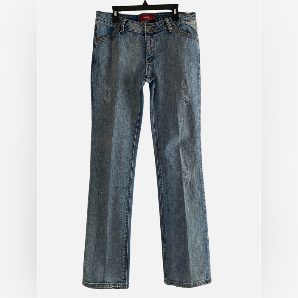 Atelier Denim Jeans Women’s 29 Y2K JC Atelier Red Stitch Low-Rise Bootcut
